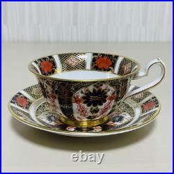 Royal Crown Derby Old Imari Tea Cup and Saucer Set Fine Porcelain Collectible