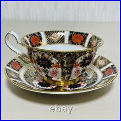 Royal Crown Derby Old Imari Tea Cup and Saucer Set Fine Porcelain Collectible
