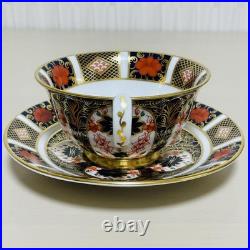 Royal Crown Derby Old Imari Tea Cup and Saucer Set Fine Porcelain Collectible