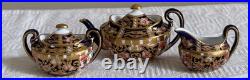 Royal Crown Derby, Old Witches #6299, Miniature 3 Pc. Teaset