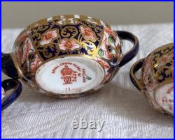 Royal Crown Derby, Old Witches #6299, Miniature 3 Pc. Teaset