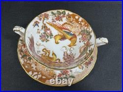Royal Crown Derby Olde Avesbury(1)Footed Cream Soup Bowl & SaucerPerfect