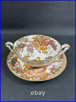 Royal Crown Derby Olde Avesbury(1)Footed Cream Soup Bowl & SaucerPerfect