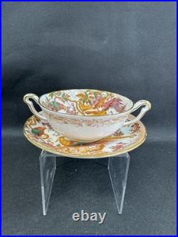 Royal Crown Derby Olde Avesbury(1)Footed Cream Soup Bowl & SaucerPerfect