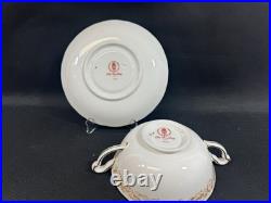 Royal Crown Derby Olde Avesbury(1)Footed Cream Soup Bowl & SaucerPerfect