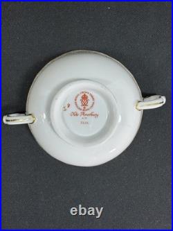 Royal Crown Derby Olde Avesbury(1)Footed Cream Soup Bowl & SaucerPerfect