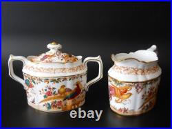 Royal Crown Derby Olde Avesbury A73 Covered Sugar Bowl & Creamer c. 1970's XLNT
