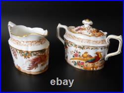 Royal Crown Derby Olde Avesbury A73 Covered Sugar Bowl & Creamer c. 1970's XLNT