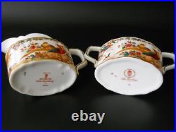 Royal Crown Derby Olde Avesbury A73 Covered Sugar Bowl & Creamer c. 1970's XLNT