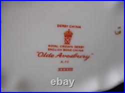 Royal Crown Derby Olde Avesbury A73 Covered Sugar Bowl & Creamer c. 1970's XLNT