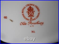 Royal Crown Derby Olde Avesbury A73 Covered Sugar Bowl & Creamer c. 1970's XLNT