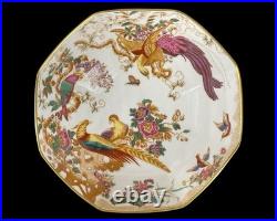 Royal Crown Derby Olde Avesbury Bone China Bowl Colorful Bird Floral Gold Trim
