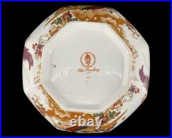 Royal Crown Derby Olde Avesbury Bone China Bowl Colorful Bird Floral Gold Trim