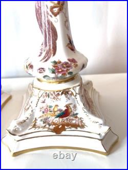 Royal Crown Derby Olde Avesbury Candlestick Pair A. 73 Bone China 10.5