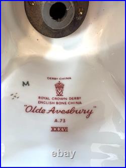 Royal Crown Derby Olde Avesbury Candlestick Pair A. 73 Bone China 10.5