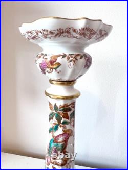 Royal Crown Derby Olde Avesbury Candlestick Pair A. 73 Bone China 10.5