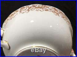 Royal Crown Derby Olde Avesbury Cream Soup Bowls and Saucers Handle Set of 6