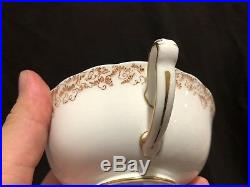 Royal Crown Derby Olde Avesbury Cream Soup Bowls and Saucers Handle Set of 6