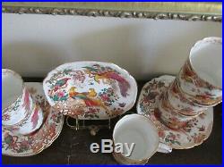 Royal Crown Derby Olde Avesbury Hand Painted Set Of 6 Demitasse Cup And Saucer