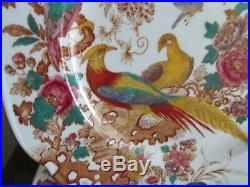 Royal Crown Derby Olde Avesbury Handpainted Set Of 6 Square Luncheon Plate 8.75