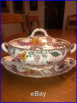 Royal Crown Derby Olde Avesbury Large Soup Tureen With Under Plate