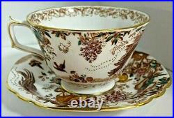 Royal Crown Derby Olde Avesbury Large Teacup / Coffee Cup And Saucer Set Of 5