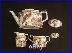 Royal Crown Derby Olde Avesbury Large Teapot Creamer And Sugar Bowl Tea Set