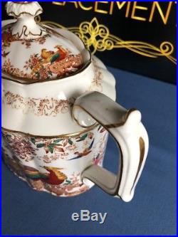 Royal Crown Derby Olde Avesbury Large Teapot Lidded Sugar And Milk Jug 1951
