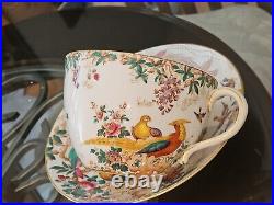 Royal Crown Derby Olde Avesbury Oversized Jumbo Cup Saucer Vintage Porcelain