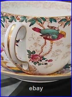 Royal Crown Derby Olde Avesbury Oversized Jumbo Cup Saucer Vintage Porcelain