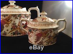 Royal Crown Derby Olde Avesbury Set Of 8 Pieces Tea Pot Serving Cake Plate Suga