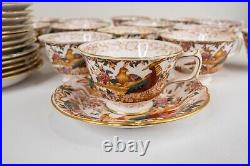 Royal Crown Derby Olde Avesbury Tea Cup & Saucers READ Set of 14 FREE USA SHIP