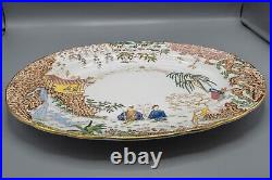 Royal Crown Derby Orient Mikado Large Oval Serving Platter 17 1/2