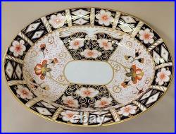 Royal Crown Derby Oval Vegetable Bowl 2451 Traditional Imari 10 1/8 Rare