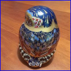 Royal Crown Derby Owl Figurine Porcelain Collectible 3.15 Inch Tall Used