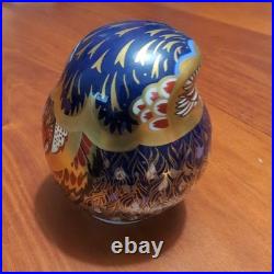 Royal Crown Derby Owl Figurine Porcelain Collectible 3.15 Inch Tall Used