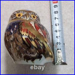 Royal Crown Derby Owl Figurine Porcelain Collectible 3.15 Inch Tall Used