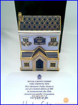 Royal Crown Derby PUBLIC HOUSE THE CROWN INN Paperweight Goviers L/E 500 Box/COA