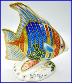 Royal Crown Derby Pacific Angel Fish Figurine Paperweight (4.5 In.) 2004 Ltd. Ed