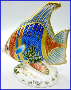 Royal Crown Derby Pacific Angel Fish Figurine Paperweight (4.5 In.) 2004 Ltd. Ed