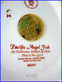 Royal Crown Derby Pacific Angel Fish Figurine Paperweight (4.5 In.) 2004 Ltd. Ed