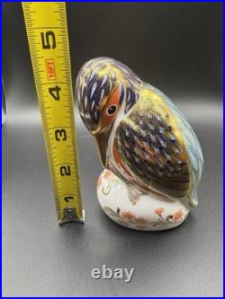 Royal Crown Derby Panda Squirrel & Kingfisher Paperweights Mint