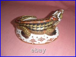 Royal Crown Derby Paperweight-CROCODILE-with Gold Stopper & RCD Box
