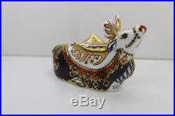 Royal Crown Derby Paperweight Christmas Reindeer with Stopper Boxed (Rare)