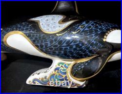 Royal Crown Derby Paperweight FAIR ISLE ORCA MINT Gold Stopper