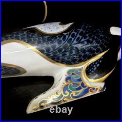 Royal Crown Derby Paperweight FAIR ISLE ORCA MINT Gold Stopper