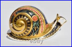 Royal Crown Derby Paperweight GARDEN SNAIL Ltd Edition /4,500 Gold Stopper
