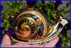 Royal Crown Derby Paperweight GARDEN SNAIL Ltd Edition /4,500 Gold Stopper