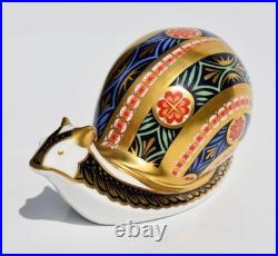 Royal Crown Derby Paperweight GARDEN SNAIL Ltd Edition /4,500 Gold Stopper