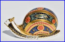 Royal Crown Derby Paperweight GARDEN SNAIL Ltd Edition /4,500 Gold Stopper